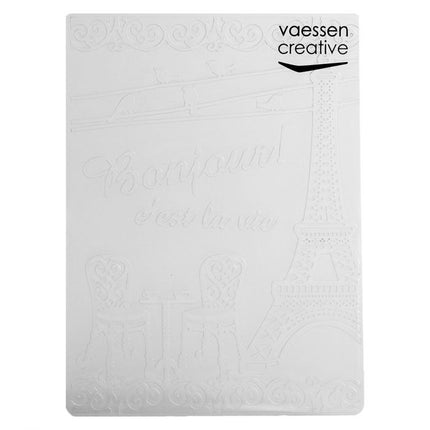 Vaessen Creative • Embossing folder Franse bistro
