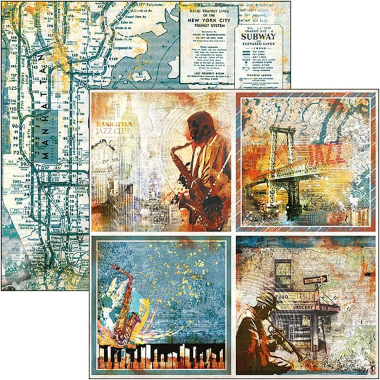 Blue Note Cards Paper Sheet 12"x12"