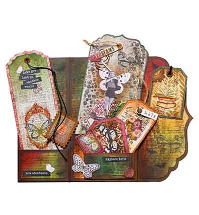 SL Clear Stickers Vintage Roses Grunge Collection 5 Meter no. 55