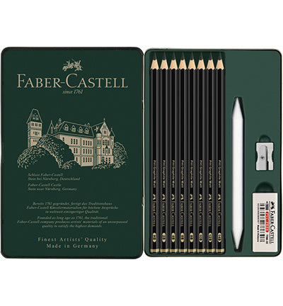 Graﬁetpotlood FC Pitt Mat Etui set 11st. Inhoud: 1x: HB, 2B, 4B, 6B, 8B, 10B, 12B,14B,