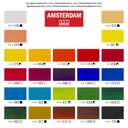 Amsterdam • Standard Series Acrylics General Selection Set 24x20ml