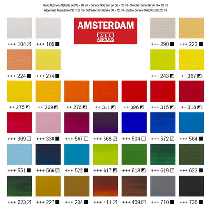 Amsterdam • Standard Series Acrylics 36x20ml