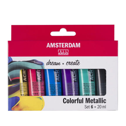 Amsterdam • Standard Series Acrylic Paint Colorful Metallic Set 6x20ml