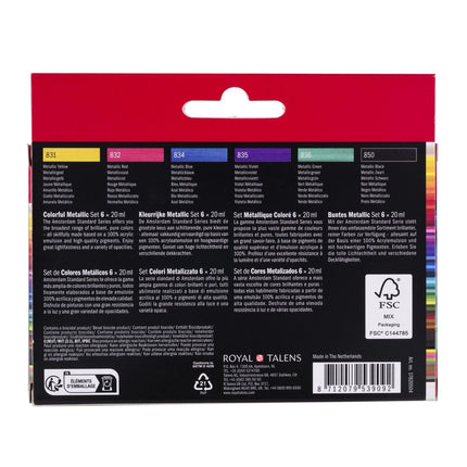 Amsterdam • Standard Series Acrylic Paint Colorful Metallic Set 6x20ml