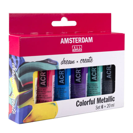 Amsterdam • Standard Series Acrylic Paint Colorful Metallic Set 6x20ml