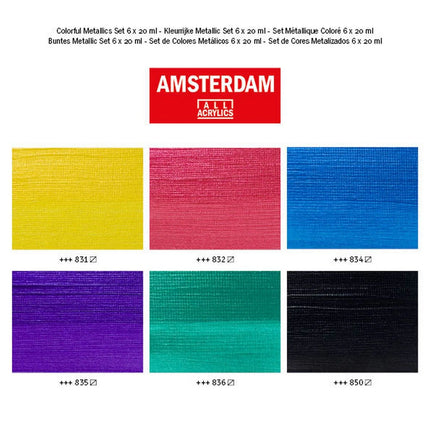 Amsterdam • Standard Series Acrylic Paint Colorful Metallic Set 6x20ml