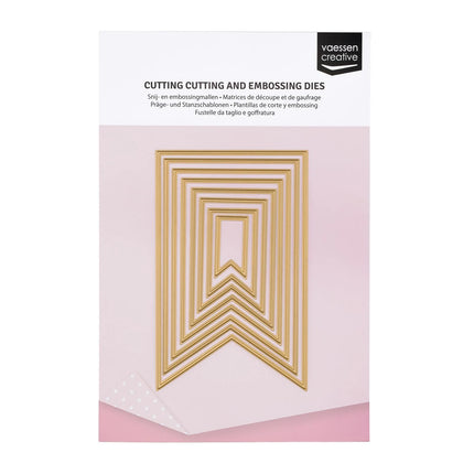 Vaessen Creative • Essentials Cutting and Embossing Dies Banner 8 pieces