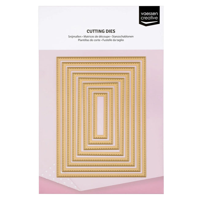 Vaessen Creative • Essentials Cutting Dies Rectangles Stitched