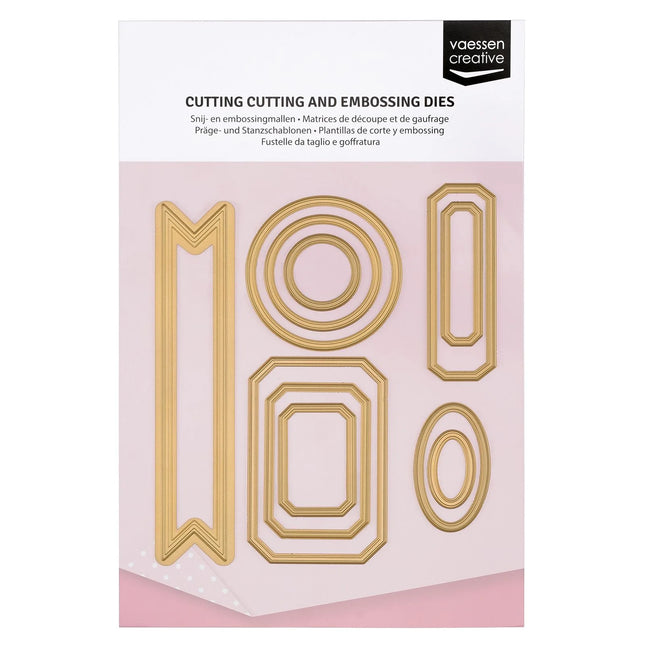 Vaessen Creative • Essentials Cutting and Embossing Dies Labels