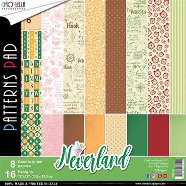 Neverland Patterns Pad 12"x12" 8/Pkg