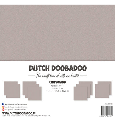 DDBD Chipboard 30.5x30.5cm (10 sheets x 1mm)