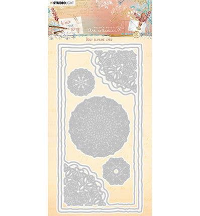 JMA Cutting Die Doily slimline card Write Your Story nr.200