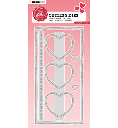 SL Cutting Die Slimline hearts Sweet Stories nr.458