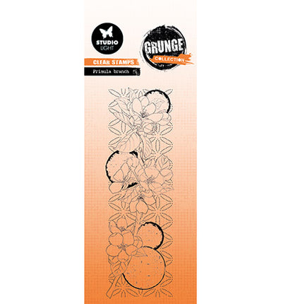 SL Clear Stamp Primula branch Grunge collection nr.393