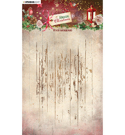 SL Clear Stamp Wood background Magical Christmas nr.502