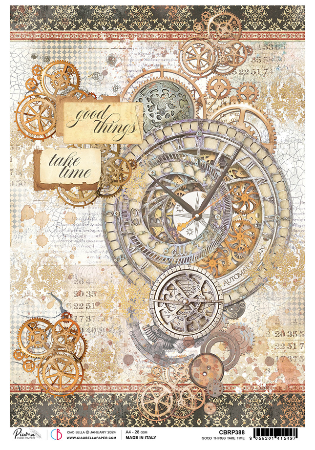 Rice Paper A4 Good Things Take Time