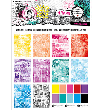 ABM Designer Paper Pad Mono postage fun Signature Collection nr.131