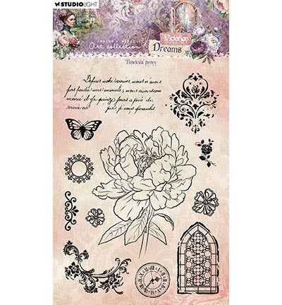 JMA Clear Stamp Timeless peony Victorian Dreams no. 610