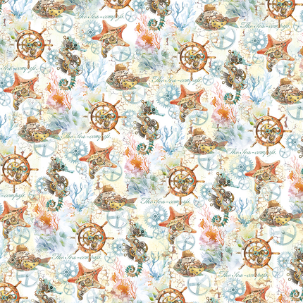 Vellum Coral Reef Paper Patterns A4 6/Pack