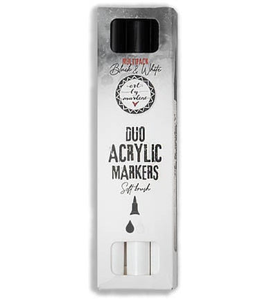 ABM Duo acrylic markers Black and white Essentials nr.25