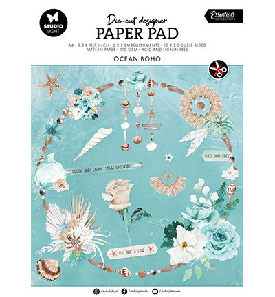 SL Die-cut Paper Pad Ocean boho Essentials no.168