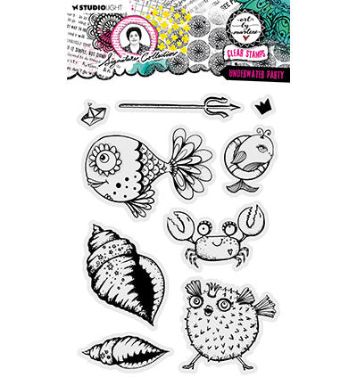 ABM Clear Stamp Underwater party Signature Collection no.649
