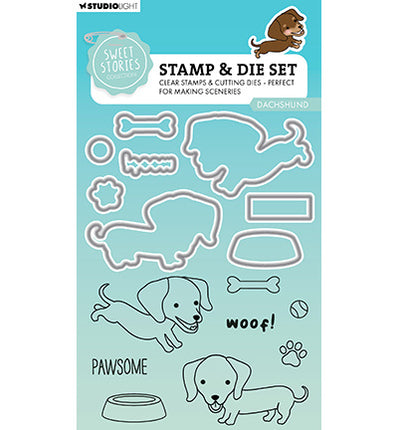 SL Stamp & Cutting Die Dachshund Sweet Stories nr.78