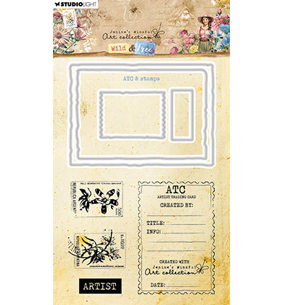 JMA Stamp & Cutting Die ATC & stamps Wild & Free no.82