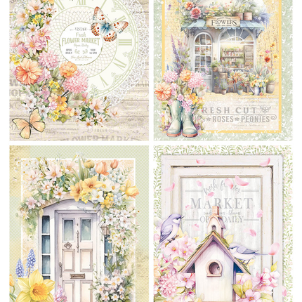 Rice paper A4 flower shop cards