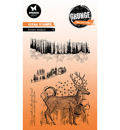 GR Clear Stamp Forest wonders Grunge Collection no.681