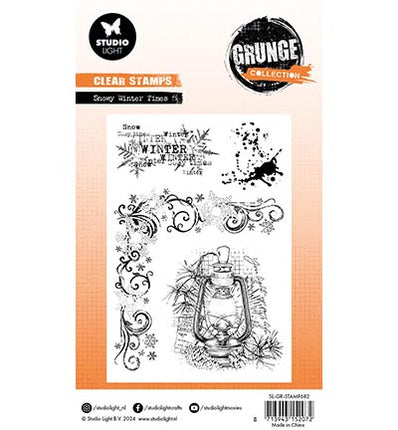 GR Clear Stamp Snowy winter times Grunge Collection no.682