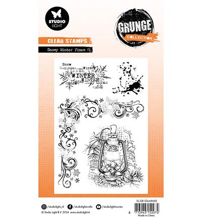 GR Clear Stamp Snowy winter times Grunge Collection no.682