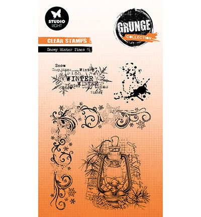 GR Clear Stamp Snowy winter times Grunge Collection no.682