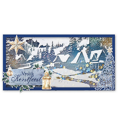 SL Acetate sheet Snowy town, pine & verses Essentials no.07