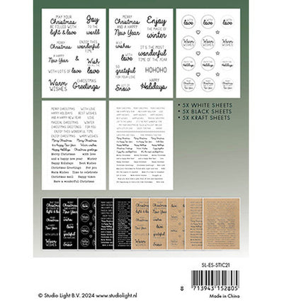 SL Sticker Pad English Christmas Texts Essentials No. 21
