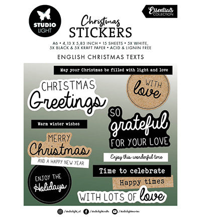 SL Sticker Pad English Christmas Texts Essentials No. 21