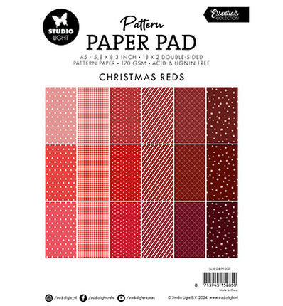 SL Pattern Paper Pad Christmas reds Essentials no.207