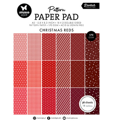 SL Pattern Paper Pad Christmas reds Essentials no.207