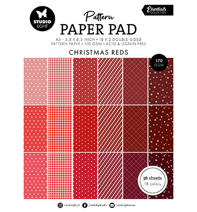 SL Pattern Paper Pad Christmas reds Essentials no.207