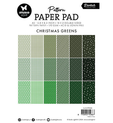 SL Pattern Paper Pad Christmas greens Essentials no.208