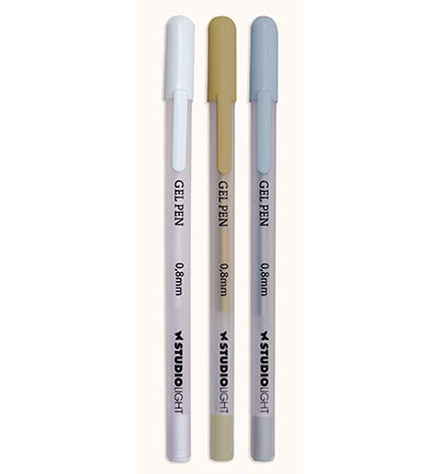 SL Gel Pens White, Gold and silver Essentials no.1