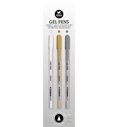 SL Gel Pens White, Gold and silver Essentials no.1