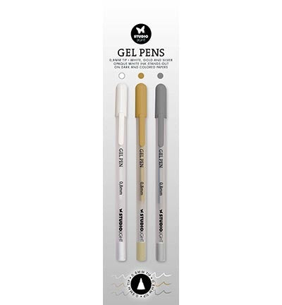 SL Gel Pens White, Gold and silver Essentials no.1