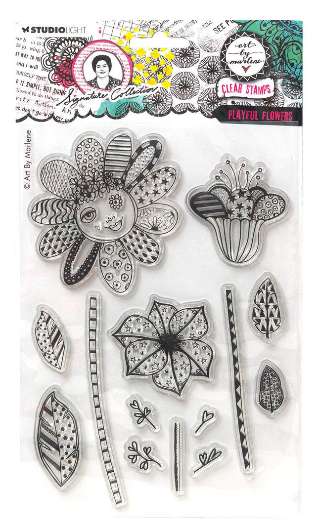 ABM Clear Stamp Playful flowers Signature Collection nr.715