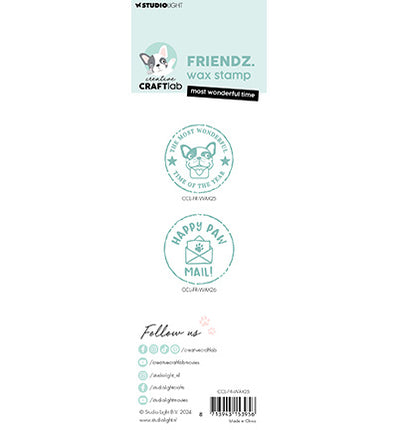 CCL Wax Stamp with Handle Happy Paw Mail Friendz no.26