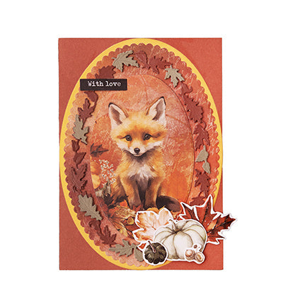 SL Cutting Dies Oval Leaf Wreath Everlasting Autumn no.880