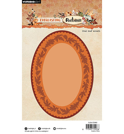 SL Cutting Dies Oval Leaf Wreath Everlasting Autumn no.880