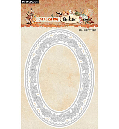 SL Cutting Dies Oval Leaf Wreath Everlasting Autumn no.880