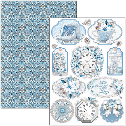 ELEGANCE OF BLUE CREATIVE PAD A4 9/PKG