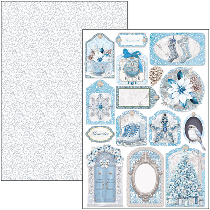 ELEGANCE OF BLUE CREATIVE PAD A4 9/PKG